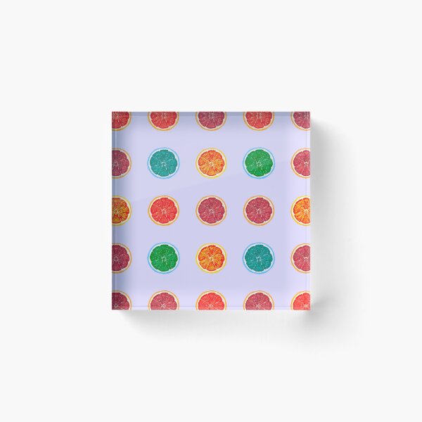 Item preview, Colorful Citrus Slices Pattern Pastel Lavender Background Modern Fruit Design designed and sold by Almanzart.