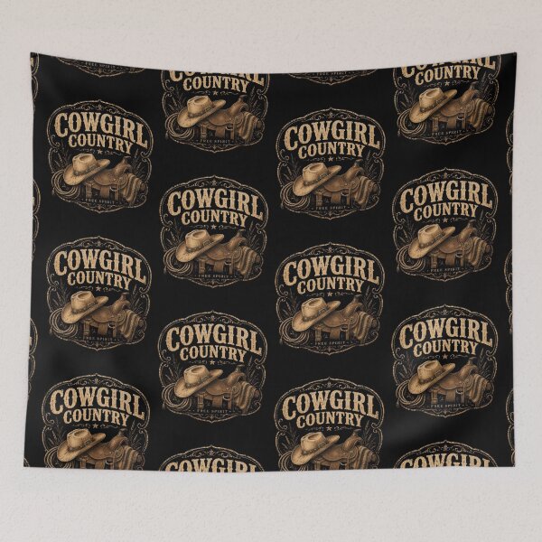 Item preview, Cowgirl Country Free Spirit Vintage Western Saddle Graphic designed and sold by Anyshca.