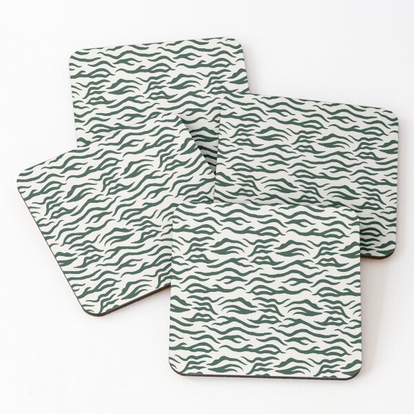 Item preview, Cream and Green tiger print designed and sold by pattern-archive.