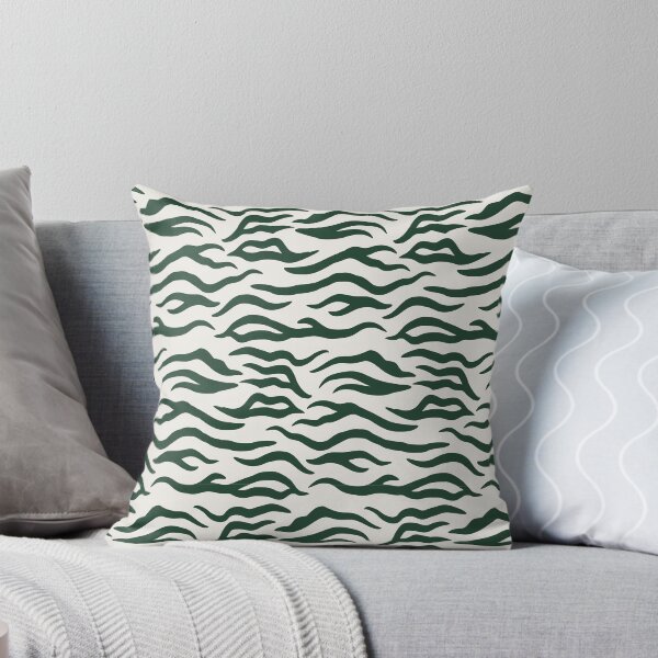 Item preview, Cream and Green tiger print designed and sold by pattern-archive.