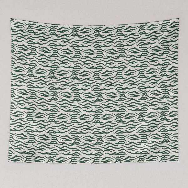 Item preview, Cream and Green tiger print designed and sold by pattern-archive.