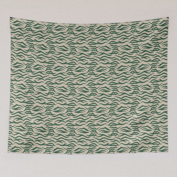 Item preview, Sand and Green tiger print designed and sold by pattern-archive.