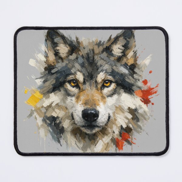 Item preview, Abstract Wolf Portrait – Modern Abstract Wildlife Art designed and sold by ARbyCharlie.