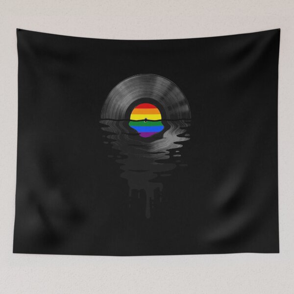 Item preview, Melting Vinyl Record Rainbow Pride Music Art designed and sold by marke770.