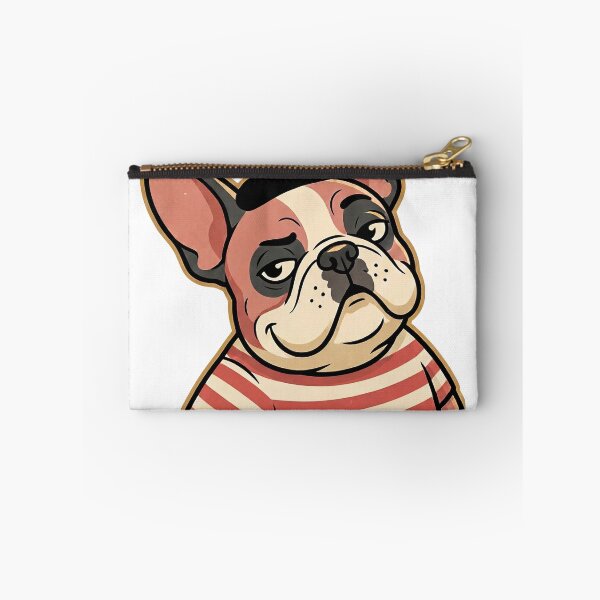 Item preview, French Bulldog Beret Sticker — 60s Parisian Retro Frenchie, Smug Flat Design designed and sold by ElhamiStudio.