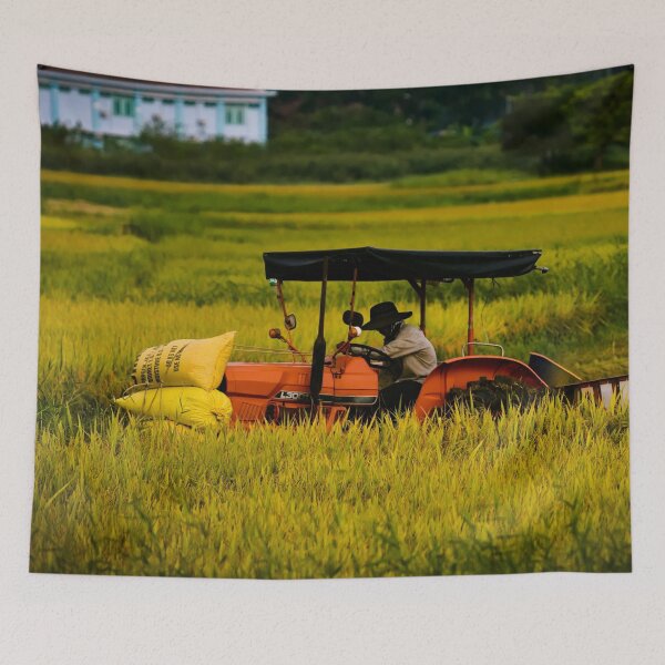 Item preview, Modern agricultural work in the rice paddies designed and sold by franck380.