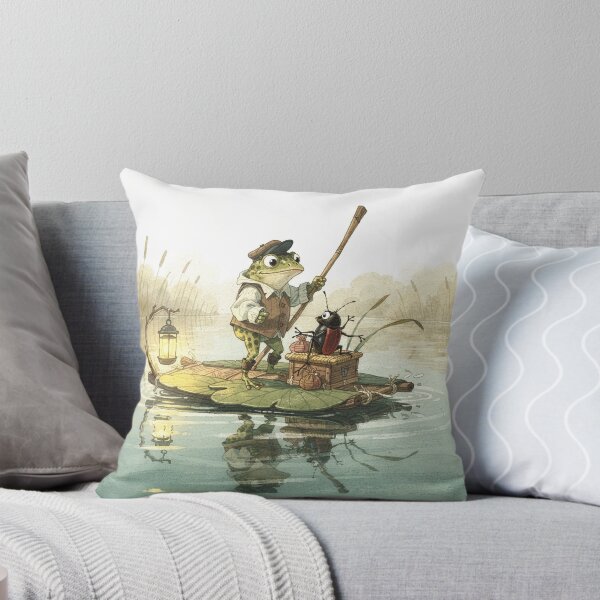 Item preview, Toad Ferryman Poling a Lily-Pad Raft designed and sold by PictorialWhimsy.
