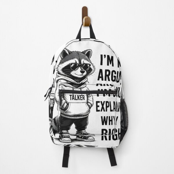Item preview, Funny Trash Talker Raccoon I'm Not Arguing I'm Right designed and sold by R-B-Colors.