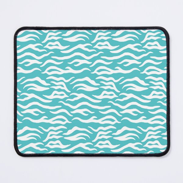 Item preview, Aqua and White tiger print designed and sold by pattern-archive.