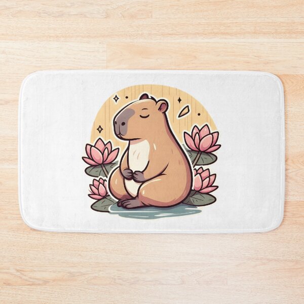 Item preview, Zen Capybara Meditating — Peaceful Capybara Yoga Sticker designed and sold by tommysworks.