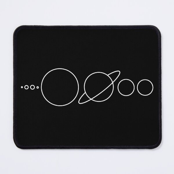 Item preview, Solar System line drawing white designed and sold by bravoalpha.