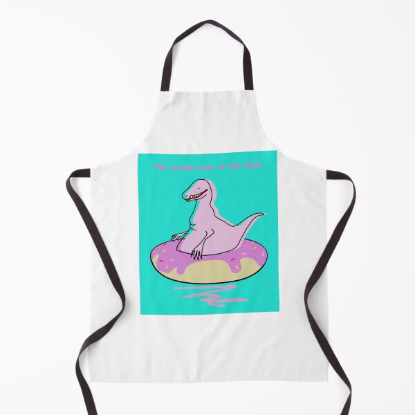 Item preview, Kawaii Pink Rex Dinosaur on Donut Float Cute Pool Party Art designed and sold by JOCSTOCK.