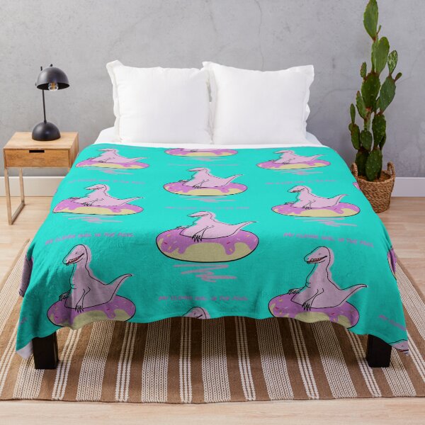 Item preview, Kawaii Pink Rex Dinosaur on Donut Float Cute Pool Party Art designed and sold by JOCSTOCK.