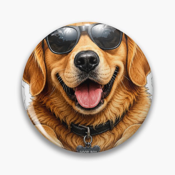 Item preview, Cool Golden Retriever Good Boy Sticker designed and sold by DiligentCreations.
