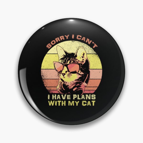 Item preview, Sorry I Can't I Have Plans With My Cat Retro Sunset designed and sold by marke770.
