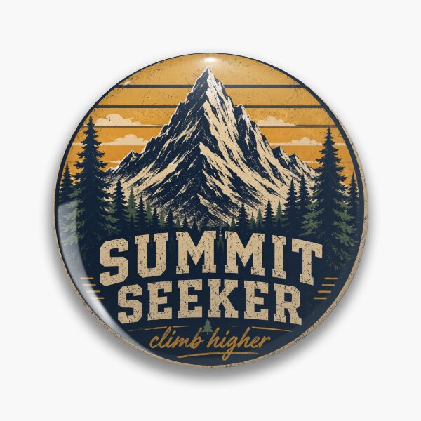 Item preview, Summit Seeker Vintage Mountain Hiking Design designed and sold by InkWanderStudio.