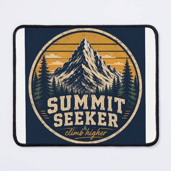 Item preview, Summit Seeker Vintage Mountain Hiking Design designed and sold by InkWanderStudio.