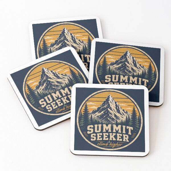 Item preview, Summit Seeker Vintage Mountain Hiking Design designed and sold by InkWanderStudio.