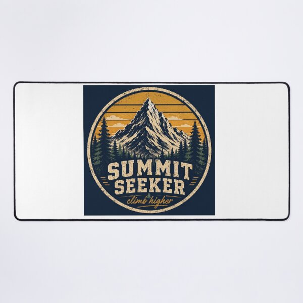 Item preview, Summit Seeker Vintage Mountain Hiking Design designed and sold by InkWanderStudio.