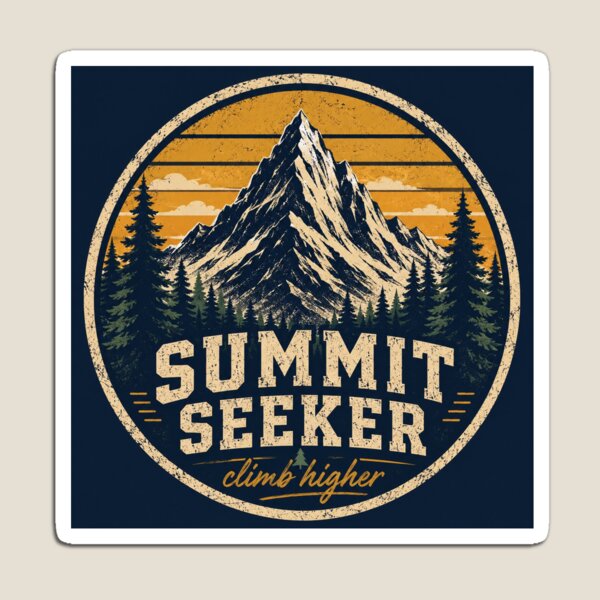 Aperçu de l'œuvre Modèle de randonnée en montagne vintage Summit Seeker créée et vendue par InkWanderStudio.