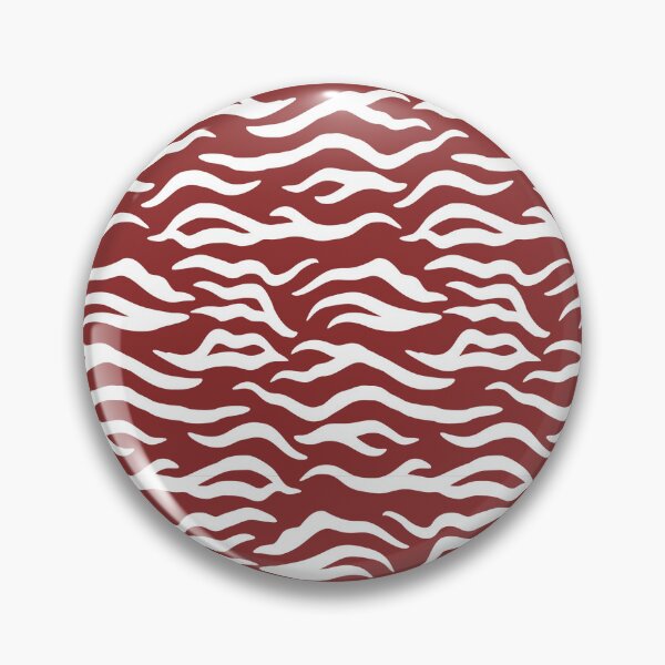Item preview, Brick Red and White tiger print designed and sold by pattern-archive.