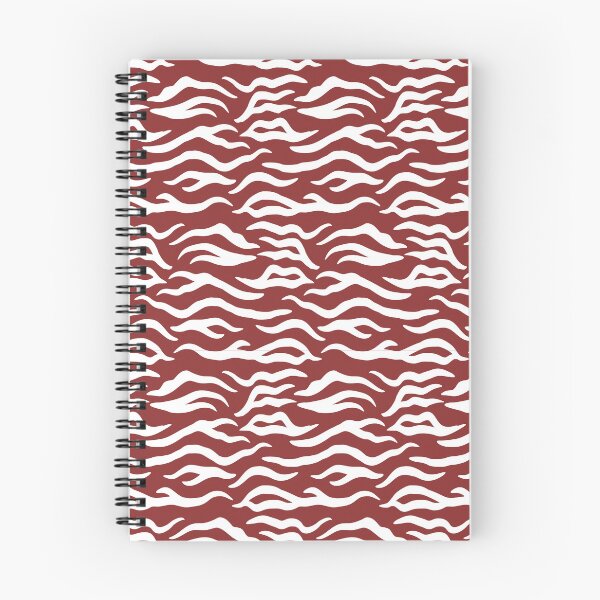 Item preview, Brick Red and White tiger print designed and sold by pattern-archive.