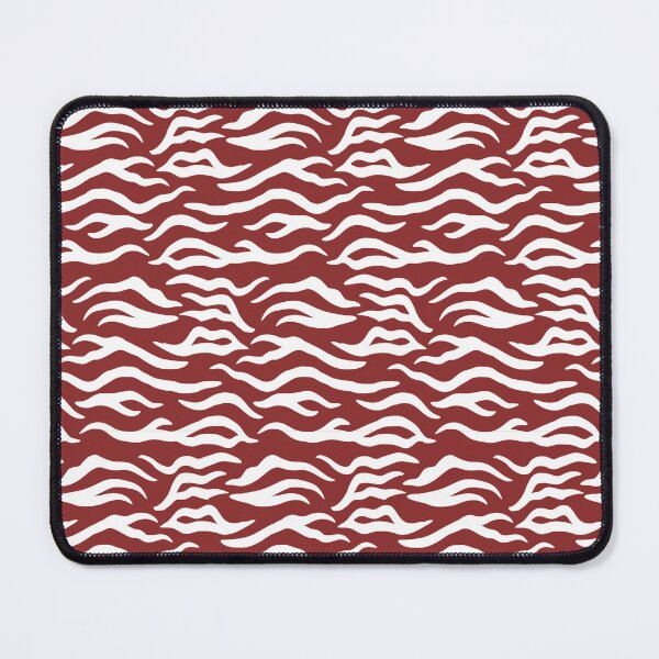 Item preview, Brick Red and White tiger print designed and sold by pattern-archive.