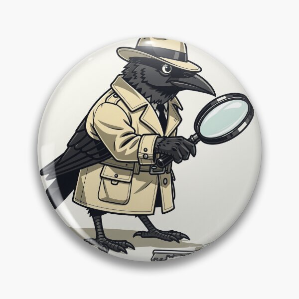 Item preview, Crow Detective on the Case designed and sold by PictorialWhimsy.
