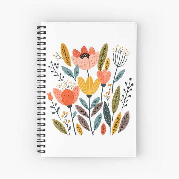 Item preview, Scandinavian Folk Art Floral Pattern - Cute Botanical Flower Illustration designed and sold by myforestfog.