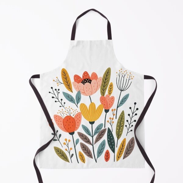 Item preview, Scandinavian Folk Art Floral Pattern - Cute Botanical Flower Illustration designed and sold by myforestfog.