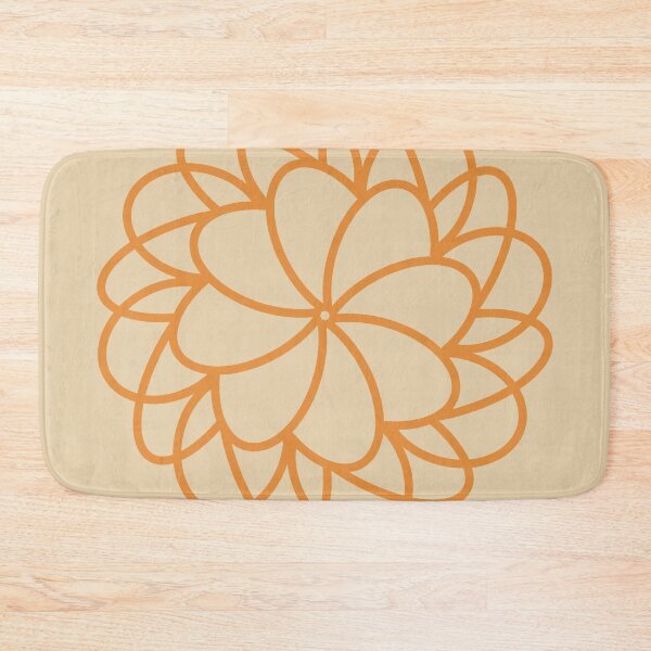 Item preview, Minimalist Orange Mandala Flower Geometric Art designed and sold by Ailiida.