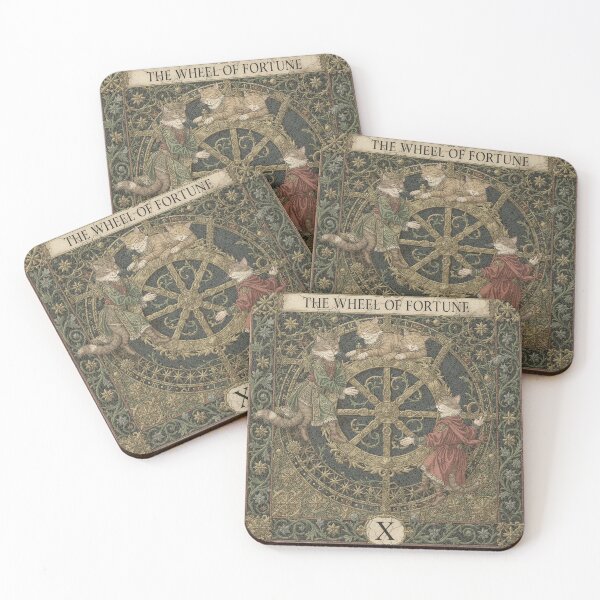 Item preview, The Wheel of Fortune - Tarot Cat designed and sold by PictorialWhimsy.