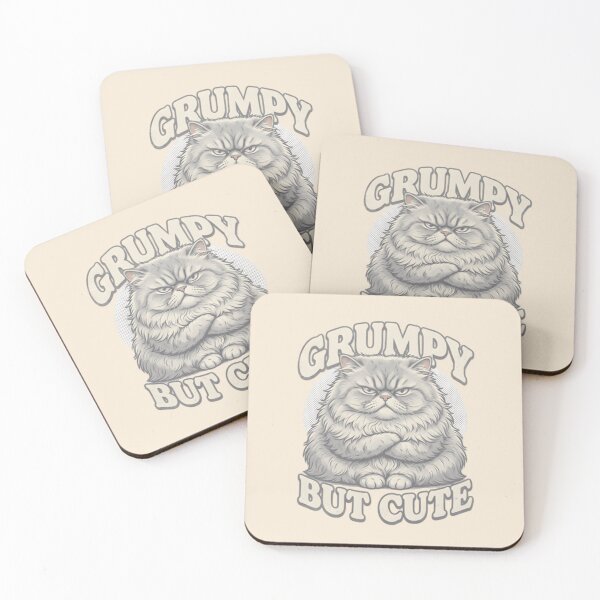 Item preview, Grumpy But Cute Kawaii Cat Sticker – Angry Fluffy Cat Meme T-shirt designed and sold by ZyxDes.