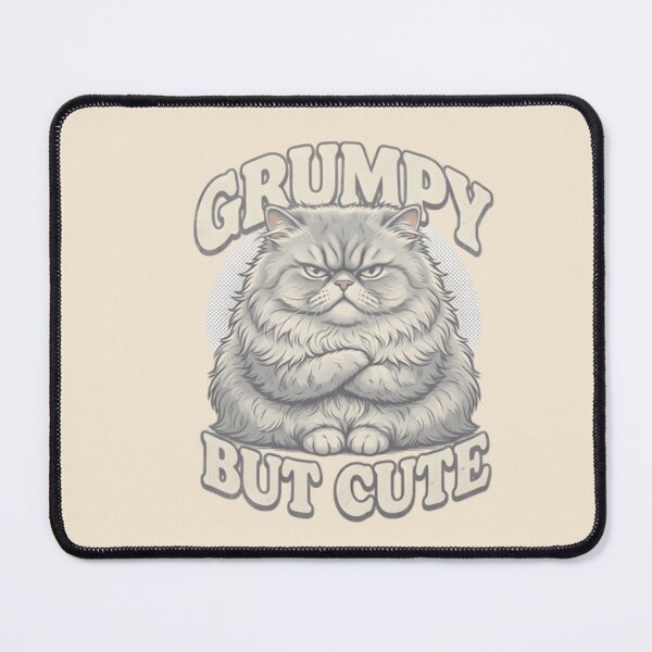 Item preview, Grumpy But Cute Kawaii Cat Sticker – Angry Fluffy Cat Meme T-shirt designed and sold by ZyxDes.