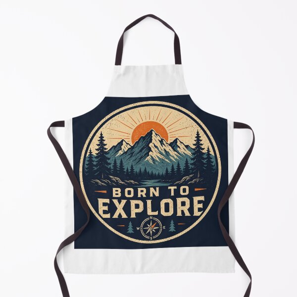 Item preview, Born to Explore Vintage Outdoor Adventure Badge designed and sold by InkWanderStudio.