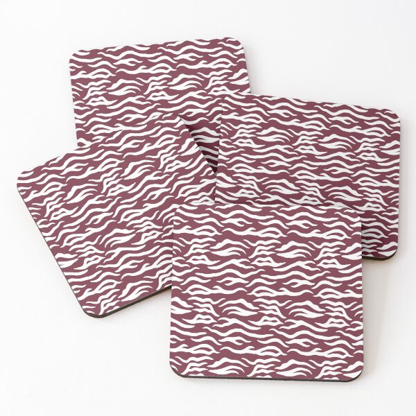 Item preview, Burgundy And White Tiger Print Pattern designed and sold by pattern-archive.