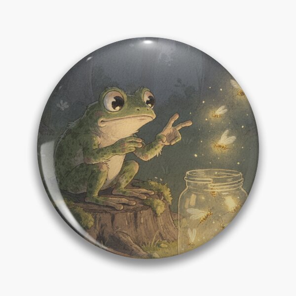 Item preview, Frog Counting Fireflies Into a Jar designed and sold by PictorialWhimsy.