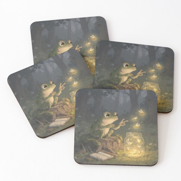 Item preview, Frog Counting Fireflies Into a Jar designed and sold by PictorialWhimsy.