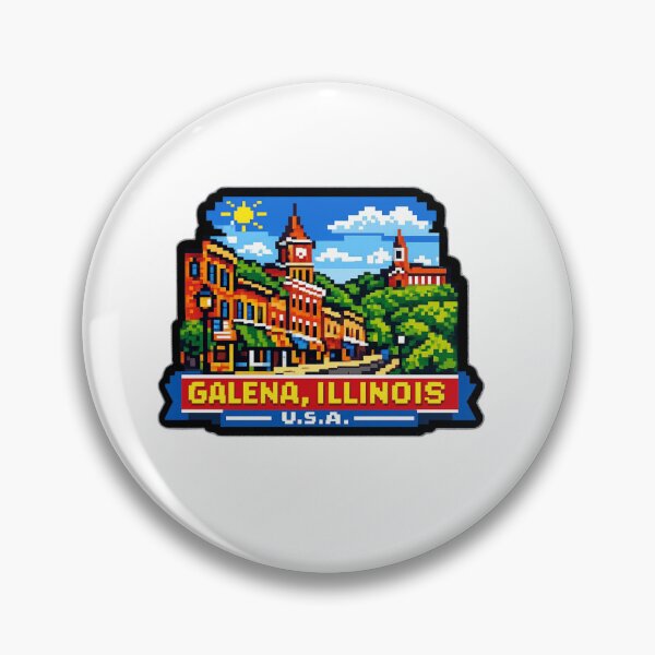 Item preview, Galena Illinois Pixel Sticker designed and sold by Imaginarium of Chaos falcon88 .