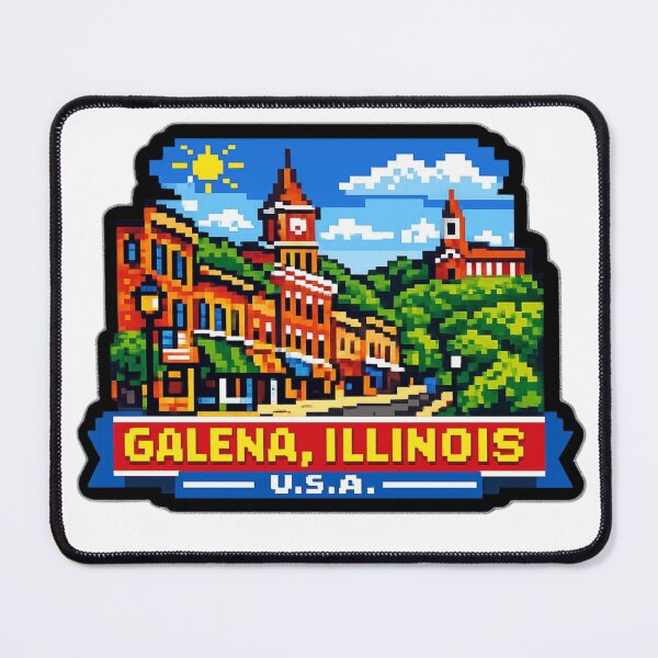 Item preview, Galena Illinois Pixel Sticker Souvenir Summer Edition designed and sold by Imaginarium of Chaos falcon88 .