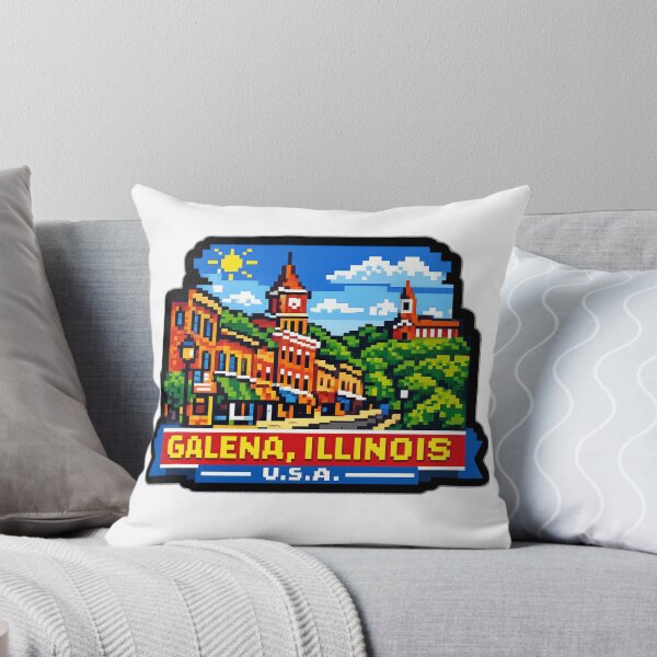 Item preview, Galena Illinois Pixel Sticker Souvenir Summer Edition designed and sold by Imaginarium of Chaos falcon88 .