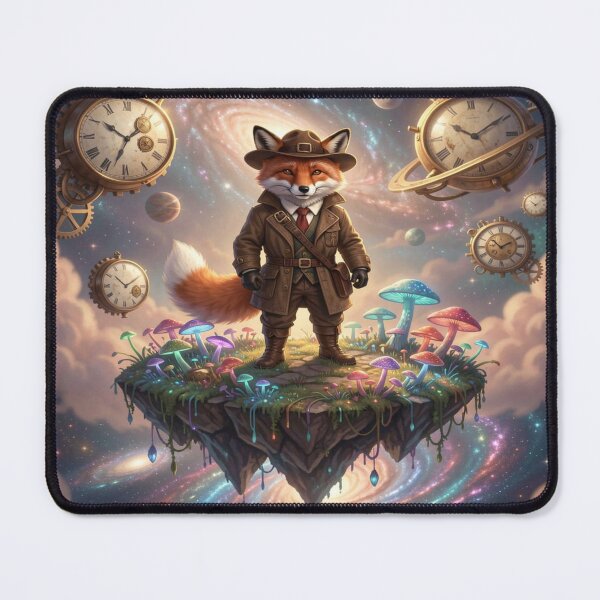 Item preview, Victorian Explorer Fox on Floating Island with Clockwork Sky designed and sold by FotoworldEdel.