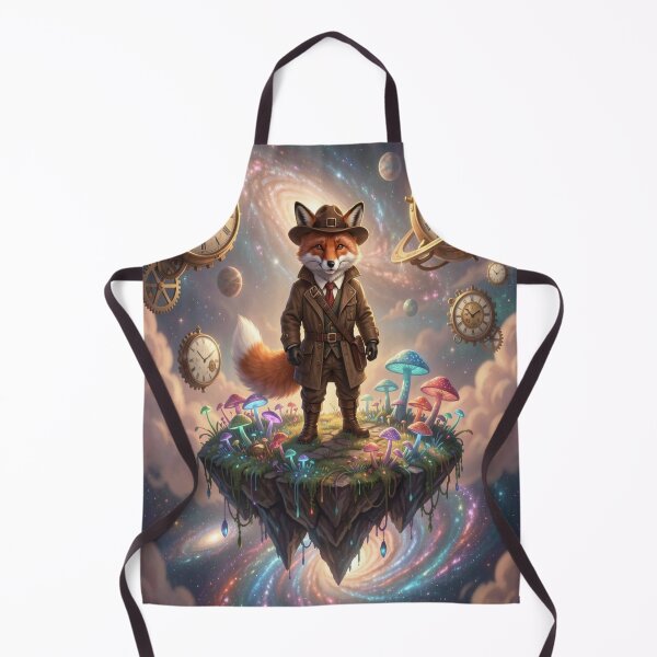 Item preview, Victorian Explorer Fox on Floating Island with Clockwork Sky designed and sold by FotoworldEdel.