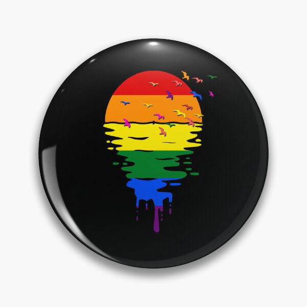 Item preview, Abstract Rainbow Sunset Birds LGBTQ+ Pride Design designed and sold by marke770.