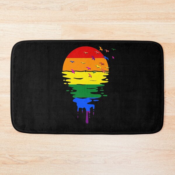 Item preview, Abstract Rainbow Sunset Birds LGBTQ+ Pride Design designed and sold by marke770.