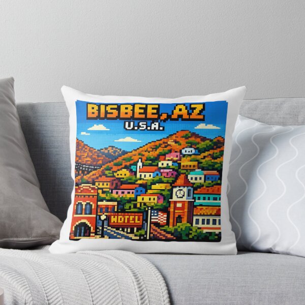 Item preview, Bisbee Arizona Pixel Sticker designed and sold by Imaginarium of Chaos falcon88 .