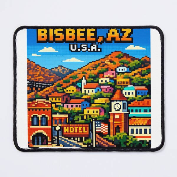 Item preview, Bisbee Arizona Pixel Sticker designed and sold by Imaginarium of Chaos falcon88 .