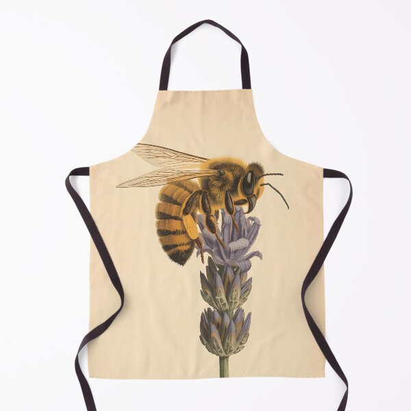 Item preview, Honey Bee on Lavender Botanical Illustration designed and sold by Luna-Flow.