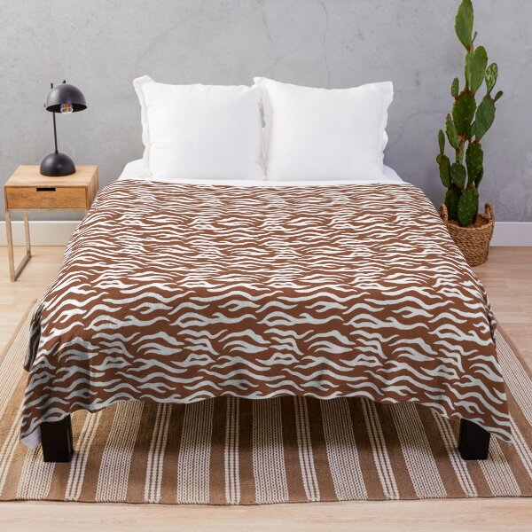 Item preview, Copper and White tiger print designed and sold by pattern-archive.