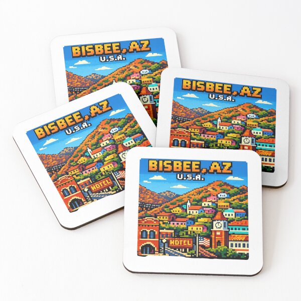 Item preview, Bisbee Arizona Pixel Sticker designed and sold by Imaginarium of Chaos falcon88 .